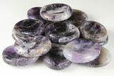 Polished Chevron Amethyst Worry Stones - 1.8" size - Photo 4